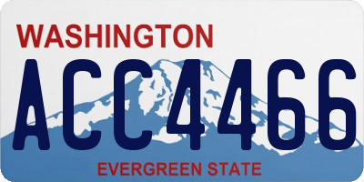 WA license plate ACC4466