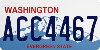 WA license plate ACC4467