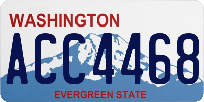 WA license plate ACC4468