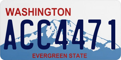 WA license plate ACC4471