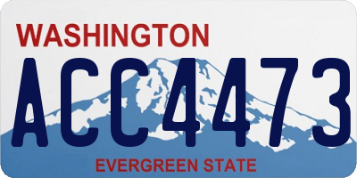 WA license plate ACC4473