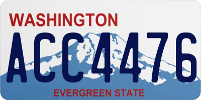 WA license plate ACC4476
