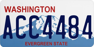 WA license plate ACC4484