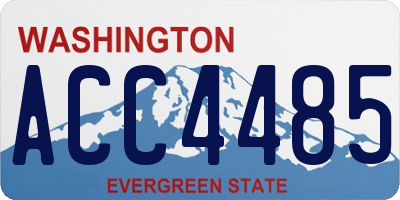 WA license plate ACC4485
