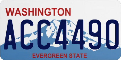 WA license plate ACC4490