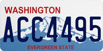 WA license plate ACC4495