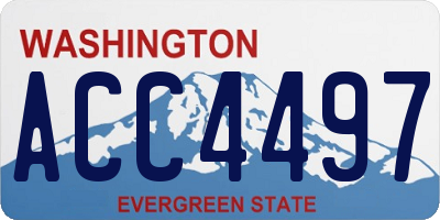 WA license plate ACC4497