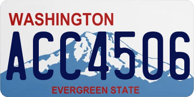 WA license plate ACC4506
