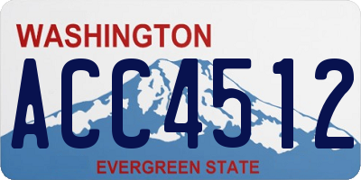 WA license plate ACC4512