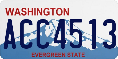 WA license plate ACC4513