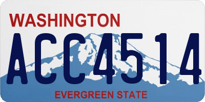 WA license plate ACC4514
