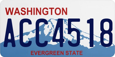 WA license plate ACC4518
