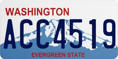 WA license plate ACC4519