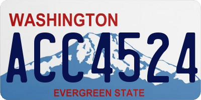 WA license plate ACC4524
