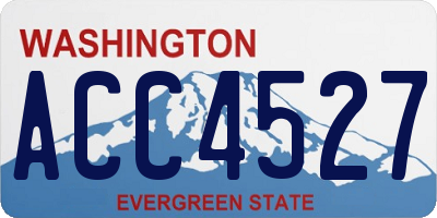 WA license plate ACC4527