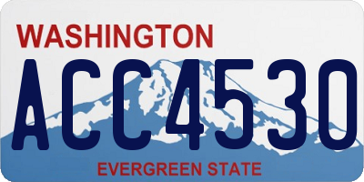 WA license plate ACC4530
