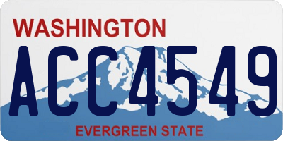 WA license plate ACC4549