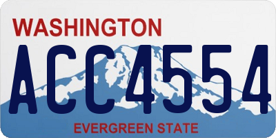 WA license plate ACC4554