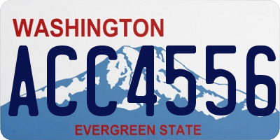 WA license plate ACC4556