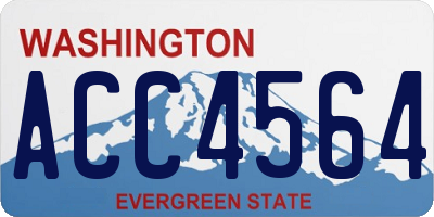 WA license plate ACC4564