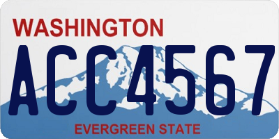 WA license plate ACC4567