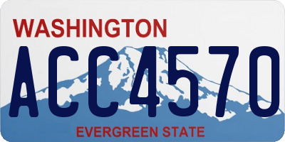 WA license plate ACC4570
