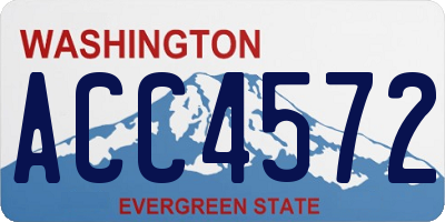 WA license plate ACC4572