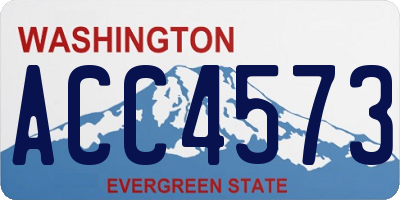 WA license plate ACC4573