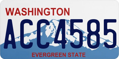 WA license plate ACC4585