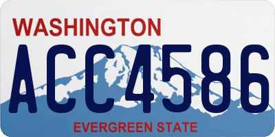 WA license plate ACC4586