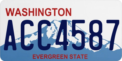 WA license plate ACC4587