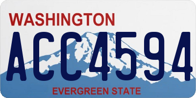 WA license plate ACC4594