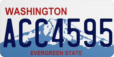 WA license plate ACC4595