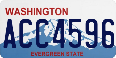 WA license plate ACC4596