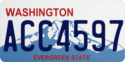 WA license plate ACC4597