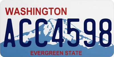 WA license plate ACC4598