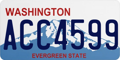 WA license plate ACC4599