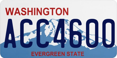 WA license plate ACC4600