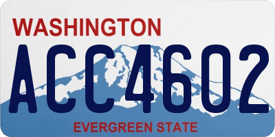 WA license plate ACC4602