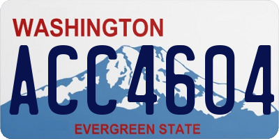 WA license plate ACC4604