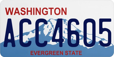 WA license plate ACC4605