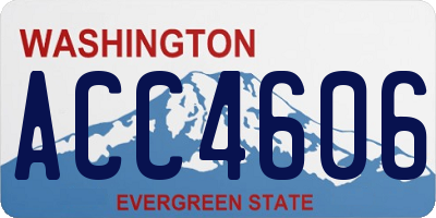 WA license plate ACC4606