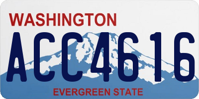 WA license plate ACC4616