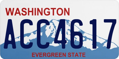 WA license plate ACC4617