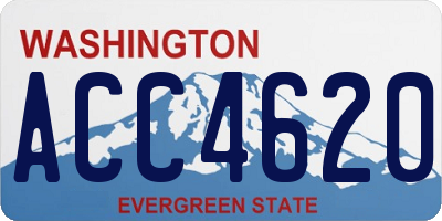 WA license plate ACC4620