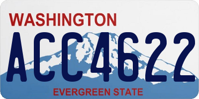 WA license plate ACC4622