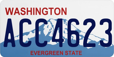 WA license plate ACC4623