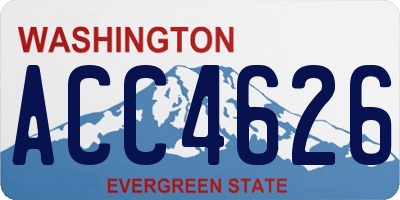 WA license plate ACC4626