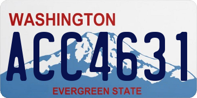 WA license plate ACC4631