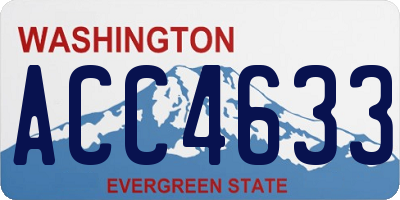 WA license plate ACC4633